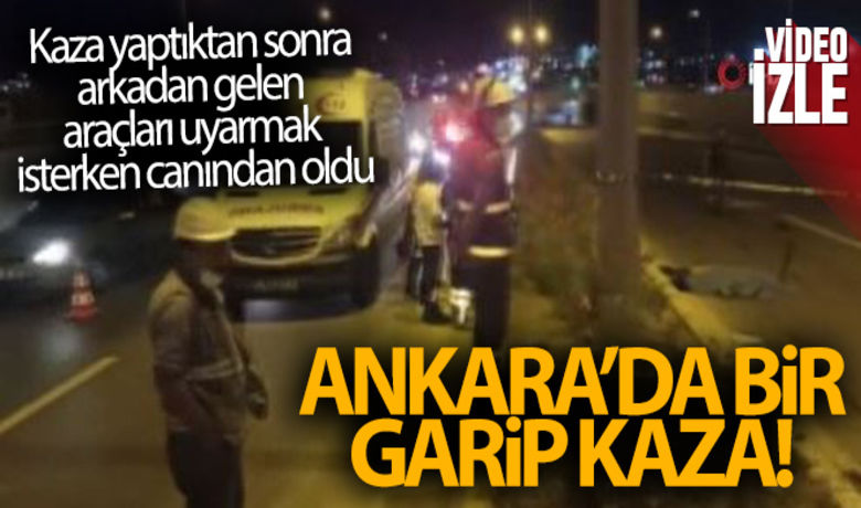 Başkent'te kaza yaptıktan sonra arkadan gelenaraçları uyaran vatandaşa 2 otomobil çarptı - Ankara’nın Sincan ilçesinde bir alt geçitin çıkışında kaza yaptıktan sonra trafiği yavaşlatmak için yola çıkarak diğer sürücülere trafiğin yavaş ilerlemesi konusunda uyarılarda bulunan otomobil sürücüsü, 2 aracın daha çarpması sonucu yaşamını yitirdi.