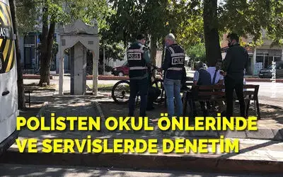 Polisten Okul Önlerinde Ve Servislerde Denetim