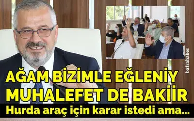 Başkan Hamit Kılıç Hurda Aracı Hibe Etmek İçin Meclisten Yetki İstedi!