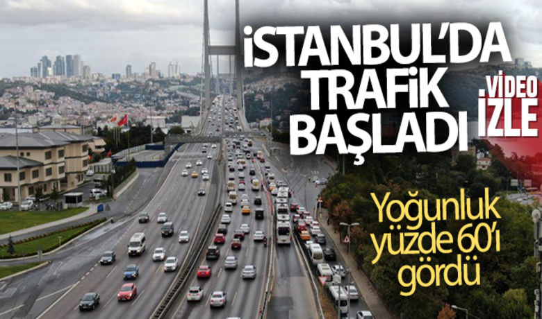 İstanbul'da trafik başladı,yoğunluk yüzde 60'ı gördü - İstanbul’da erken saatlerden itibaren 15 Temmuz Şehitler Köprüsü istikametinde trafik yoğunluğu oluştu. İBB trafik haritasına göre saat 08.00 itibariyle yoğunluk yüzde 60 olarak ölçümlendi. Oluşan yoğun trafik ise havadan görüntülendi.