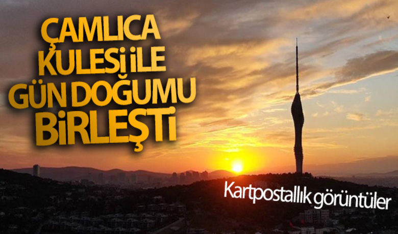 Çamlıca Kulesi ile gündoğumu birleşti, kartpostallık görüntüler oluştu - İstanbul'un yeni siluetlerinden Çamlıca Kulesi'nin eşsiz görüntüsü gün doğumu ile buluştu.
