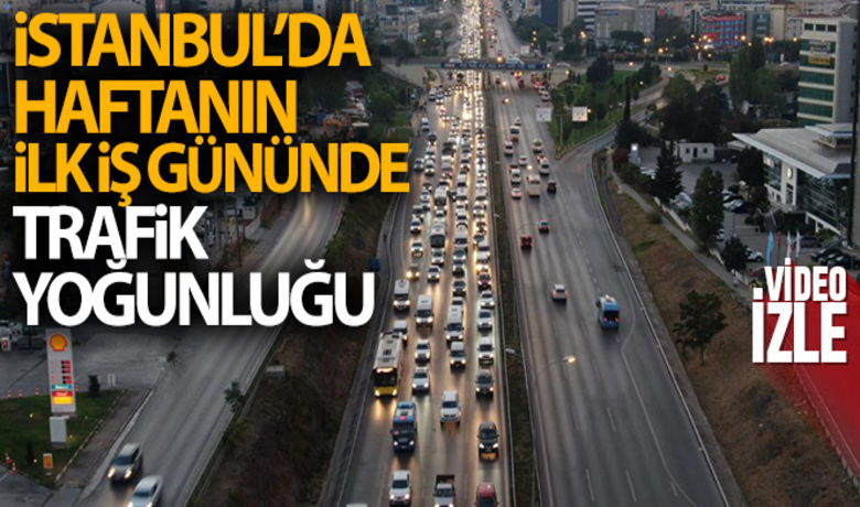 İstanbul'da haftanın ilkiş gününde trafik yoğunluğu - İstanbul’da haftanın ilk iş gününde erken saatlerden itibaren D-100 karayolunda trafik yoğunluğu başladı. Yer yer durma noktasına gelen trafik yoğunluğu havadan görüntülendi.