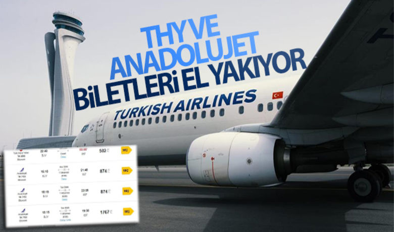 THY ve Anadolujet biletleri el yakıyor - Türk Hava Yolları (THY) ve alt markası AnadoluJet’in bilet fiyatlarının yüksekliği tepki çekiyor. Türk Hava Yolları ve Anadolujet’in pandemi nedeniyle uçuşlarını azaltması, bilet fiyatlarının enflasyonun üzerinde artmasına neden oldu. Anadolujet’in İstanbul-Bodrum uçak bileti 874 TL'den bin 764 TL'ye kadar çıkıyor.