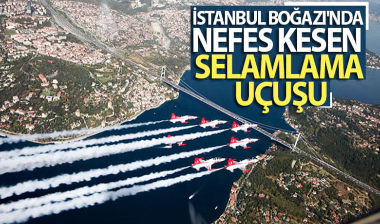 İstanbul Boğazı'nda nefes kesen selamlama uçuşu - Türk Hava Kuvvetleri ile Azerbaycan Hava Kuvvetlerine ait uçaklar, TEKNOFEST dolayısıyla İstanbul Boğazı`nın eşsiz manzarasında selamlama uçuşu gerçekleştirdi.Utku Şimşek-İHA