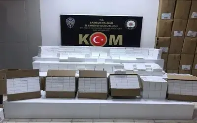 Samsun’da 160 bin adet bandrolsüz makaron ele geçti
