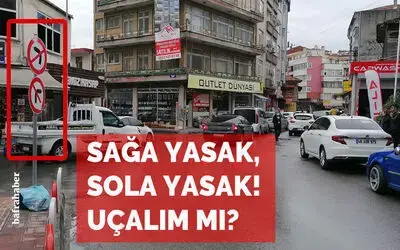 Bafra’da Şaşırtan Tabela: Sağa Sola Dönmek Yasak!