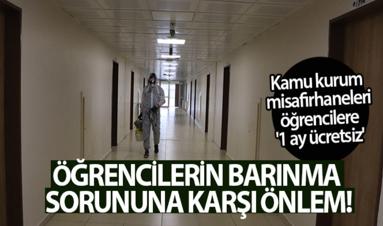 Barınma sorununa karşı önlem: Kamukurum misafirhaneleri öğrencilere '1 ay ücretsiz' - Samsun'da, üniversitelerin açılmasına sayılı günler kala Kredi Yurtlar Kurumu (KYK) yurtları öğrenciler için hazır hale getirildi. Muhtemel barınma sorununa karşı ise öğrencilere, kamu kurumlarının misafirhanelerinde '1 ay ücretsiz' kalma imkanı sağlandı.	"18 tane devlet yurdu, 14 bin 400 kapasite"	"Kamu kurum misafirhaneleri öğrencilere 1 ay ücretsiz"	Son hazırlıklar