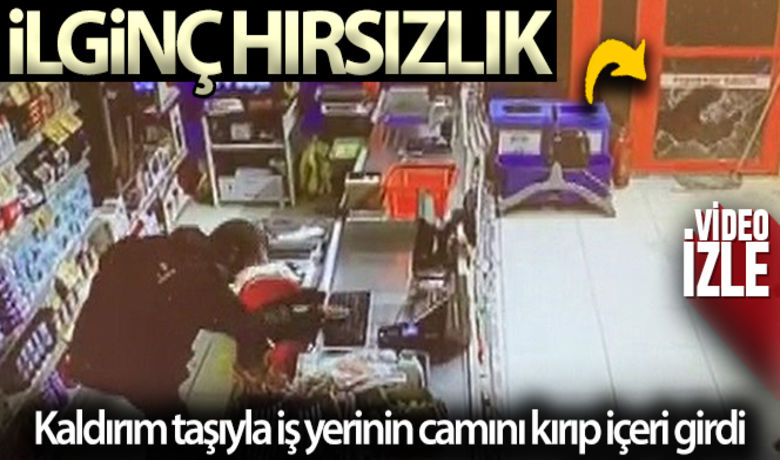 Taşla market camını kırıp hırsızlık yaptı - Adana’da bir marketin camını taşla kırıp 5 bin lira değerinde ürün çalan hırsız yakalanırken, hırsızlık anı güvenlik kamerası tarafından anbean görüntülendi.