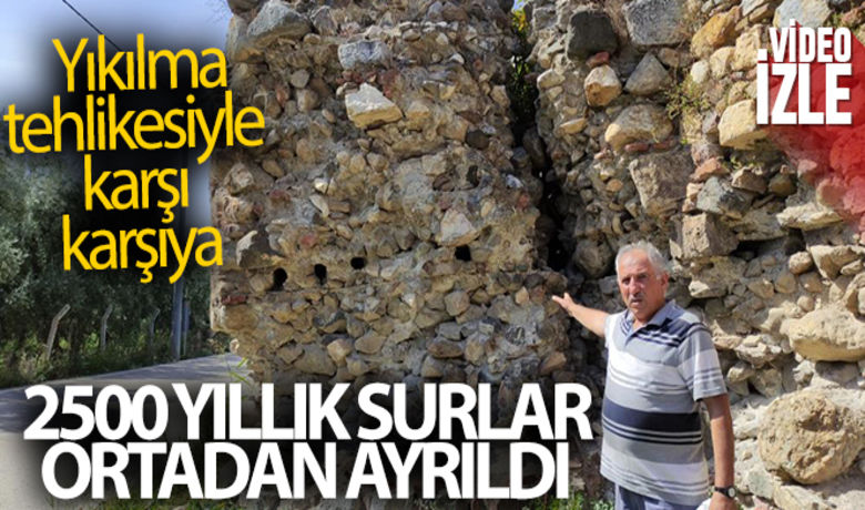 2500 yıllık surlar ortadanayrıldı, yıkılma tehlikesiyle karşı karşıya - Bursa’nın İznik ilçesinde ortadan ikiye ayrılan 2 bin 500 yıllık surlar yıkılma tehlikesiyle karşı karşıya.