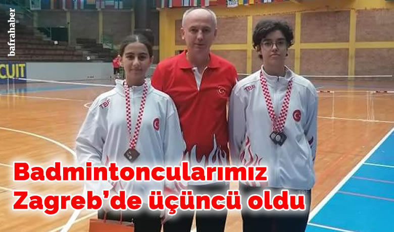 Badmintoncularımız Zagreb’de Üçüncü Oldu - Zagreb’de düzenlenen uluslararası turnuvada Bafra Atatürk Ortaokulu öğrencisi Aysu Arslan ile Defne Ilgın Koçak çift kızlarda 3. oldu. 