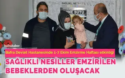 Bafra Devlet Hastanesinde 1-7 Ekim Emzirme Haftası Etkinliği