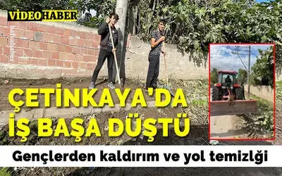 Çetinkaya’da İş Başa Düştü: Gençlerden Kaldırım Ve Yol Temizliği