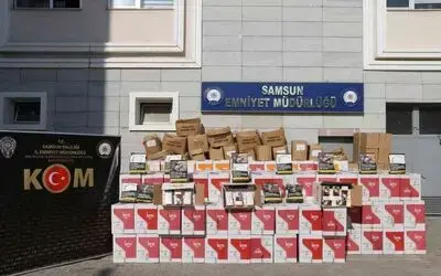 Samsun’da 4 milyon 230 bin dal bandrolsüz makaron ele geçirildi
