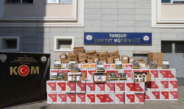 Samsun’da 4 milyon 230 bindal bandrolsüz makaron ele geçirildi - Samsun’da kaçakçılık polisi tarafından bir depoya düzenlenen operasyonda 4 milyon 230 bin dal bandrolsüz makaron ele geçirildi.