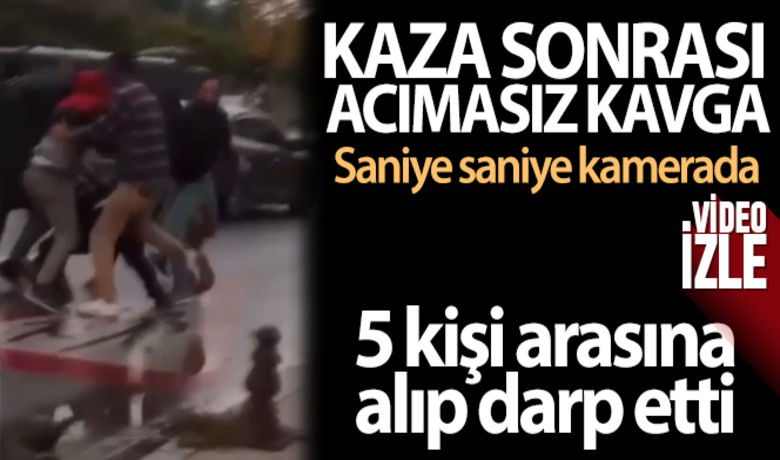 Sancaktepe'de trafikte kavga: Kazasonrası acımasızca darp ettiler - Sancaktepe’de trafikte kaza sonrası çıkan tartışmada araçlarından inen 5 kişi trafikte tartıştıkları sürücüyü aralarına alarak acımasızca dövdü. O anlar başka bir vatandaşın cep telefonu kamerasına yansıdı.