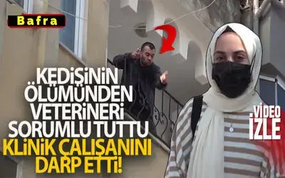 Kedisinin ölümünden veterineri sorumlu tuttu, klinik çalışanını darp etti