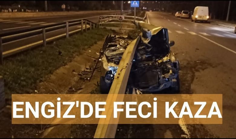 Engiz'de Feci Kaza: 2 yaralı - Samsun'un 19 Mayıs ilçesinde meydana gelen trafik kazasında pert olan aracın sürücüsü ve arkadaşı sağ kurtuldu. 