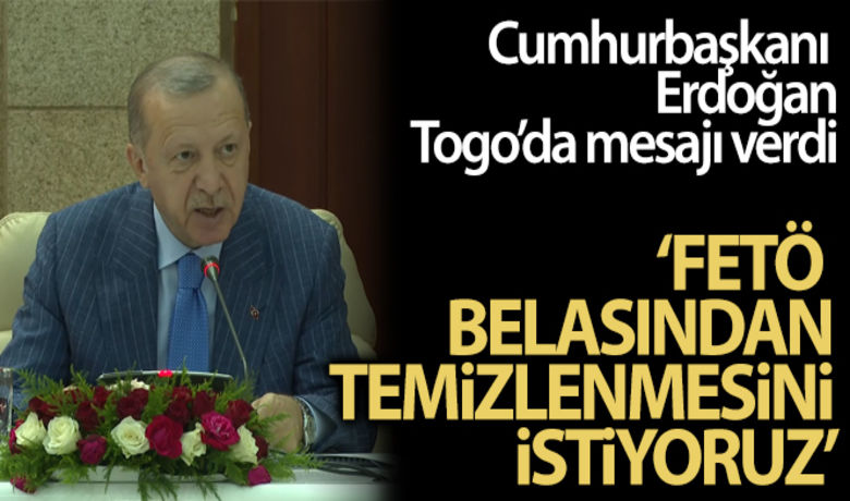 Cumhurbaşkanı Erdoğan Togolu mevkidaşı Gnassingbeile ortak basın toplantısı düzenledi - Cumhurbaşkanı Recep Tayyip Erdoğan, Togo'nun başkenti Lome'de Cumhurbaşkanı Faure Essozimma Gnassingbe ile bir araya geldi. Görüşme sonrası ortak basın toplantısı düzenlenledi.