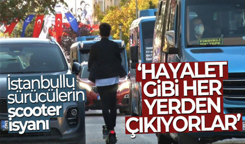 İstanbullu sürücülerin scooter isyanı:'Hayalet gibi her yerden çıkıyorlar' - İstanbul'da her geçen gün elektrikli scooter kullananların sayıları artarken, kurallara uymadan kullanılan scooterlar hem sürücüler hem de yayaların korkulu rüyası haline geldi. İstanbul genelinde trafikte kurallara uymayarak tehlike saçan scooterliler tarafından yaşanan kazalardaki artışlar ise dikkat çekiyor.
