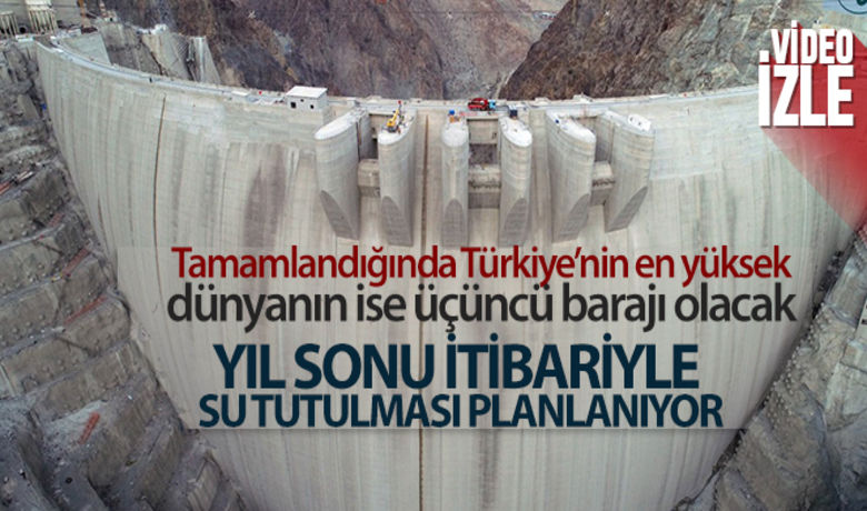 Türkiye'nin en yüksek, dünyanın ise üçüncü barajıolacak olan Yusufeli Barajı'da çalışmalar devam ediyor - Tamamlandığında Türkiye’nin en yüksek, dünyanın ise üçüncü barajı olacak olan Yusufeli Barajı’da çalışmalar devam ediyor.	Türkiye'nin en yüksek barajı