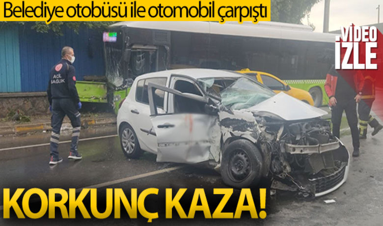 Belediye otobüsü ile otomobilçarpıştı, kadın sürücü hayatını kaybetti - Kocaeli’nin Darıca ilçesinde belediye otobüsü ile otomobilin çarpışması sonucu 1 kişi hayatını kaybetti, 2 kişi yaralandı. Kaza anı ise belediye otobüsünün güvenlik kamerası tarafından saniye saniye kaydedildi.