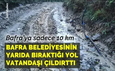 Bafra Belediyesinin Yarıda Bıraktığı Yol Vatandaşı Çıldırttı!