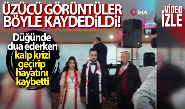 Düğünde dua ederken kalp krizi geçirip öldü - Tuncelili Alevi dedesi Hüseyin Erdoğan, İstanbul’da katıldığı bir düğünde genç çiftler için dua ederken kalp krizi geçirip hayatını kaybetti. Erdoğan’ın o anları düğüne katılan bir vatandaş tarafından cep telefonu kamerasıyla kaydedildi.