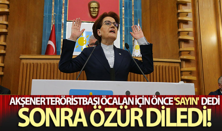 Akşener teröristbaşı Öcalaniçin 'sayın' ifadesini kullandı - İYİ Parti Genel Başkanı Meral Akşener, “Biz aylardır ne söylüyoruz, 'HDP'yi PKK'nın yanında konumlandırıyoruz' diyoruz. 'HDP, PKK ile arasına mesafe koymalıdır' diyoruz” dedi. Terörist elebaşı Abdullah Öcalan için ‘Sayın’ ifadesini kullanan Akşener, daha sonra özür dileyerek bunun sehven olduğunu söyledi.	Akşener şöyle konuştu: