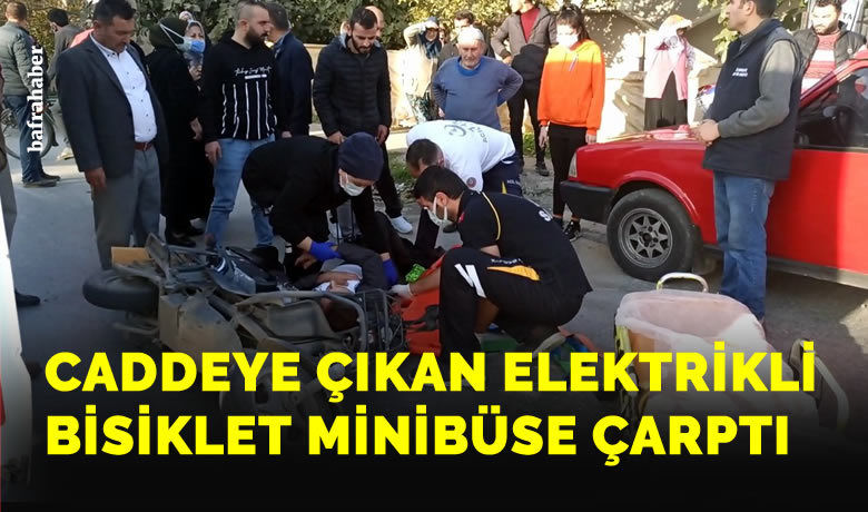 Minibüse çarpan elektriklibisiklet sürücüsü yaralandı - Samsun’un Bafra ilçesinde minibüse çarpan elektrikli bisiklet sürücüsü yaralandı.