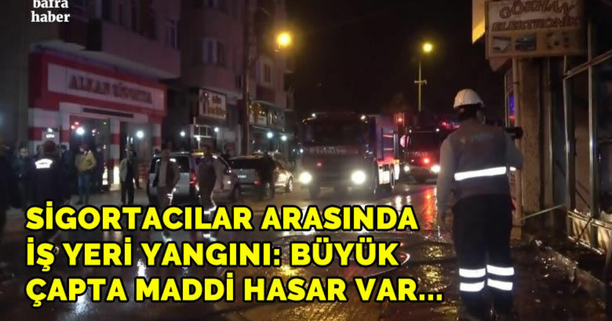 Çıkan yangında iş yeri küle döndü