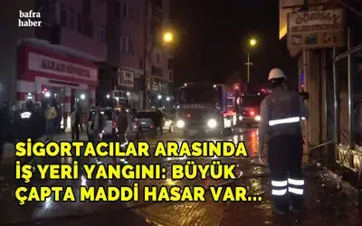 Çıkan yangında iş yeri küle döndü