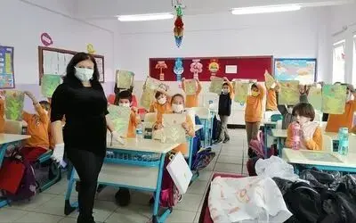 Çocuklar ‘ebru’yu sevdi