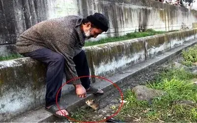 Kimsesiz adam ile farenin dostluğu: Ekmeğini fareyle paylaşıyor
