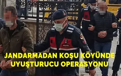 Jandarmadan Koşu Köyünde uyuşturucu operasyonu: 2 gözaltı