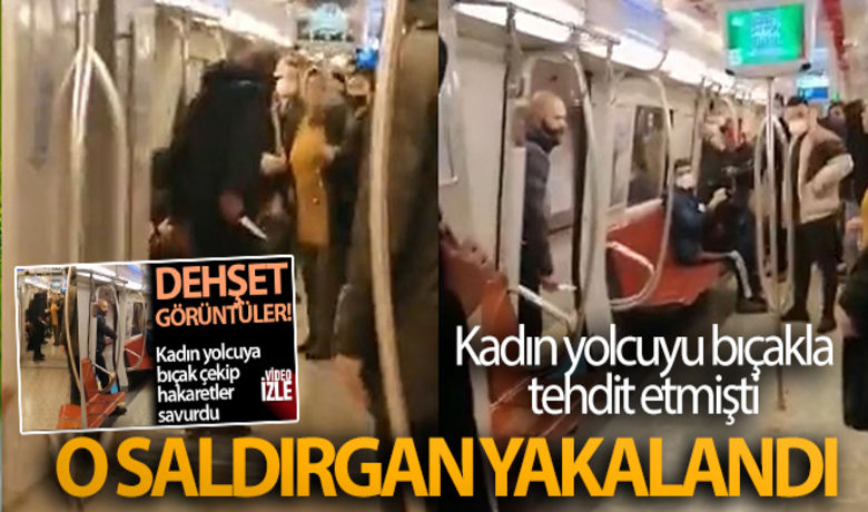 Kadıköy metrosunda kadın yolcuyubıçakla tehdit eden saldırgan yakalandı - Kadıköy-Tavşantepe seferini gerçekleştiren metroda bir şahıs, tartıştığı kadına bıçak çekerek hakaretler savurdu. Kadın yolcuyu bıçakla tehdit eden saldırgan yakalandı. HABERİN VİDEOSU İÇİN TIKLAYINIZ
