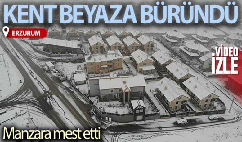 Erzurum karla kaplandı - Erzurum’da dün gece başlayan kar yağışı kenti beyaza bürüdü. Beyaz gelinliğini giyen Erzurum, drone ile havadan görüntülendi.