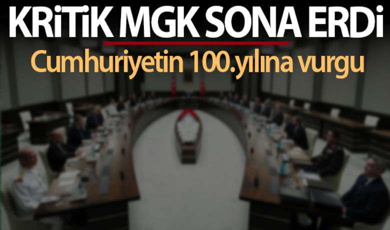 Kritik MGK sona erdi - Cumhurbaşkanı Erdoğan’ın başkanlığında toplanan Milli Güvenlik Kurulu toplantısı 3 saat sürdü. Toplantının ardından 8 maddelik bildiri yayınlandı.