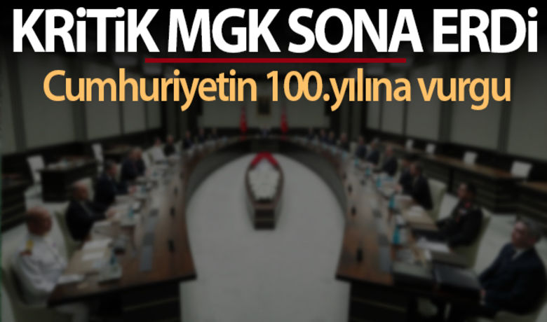 Kritik MGK sona erdi - Cumhurbaşkanı Erdoğan’ın başkanlığında toplanan Milli Güvenlik Kurulu toplantısı 3 saat sürdü. Toplantının ardından 8 maddelik bildiri yayınlandı.