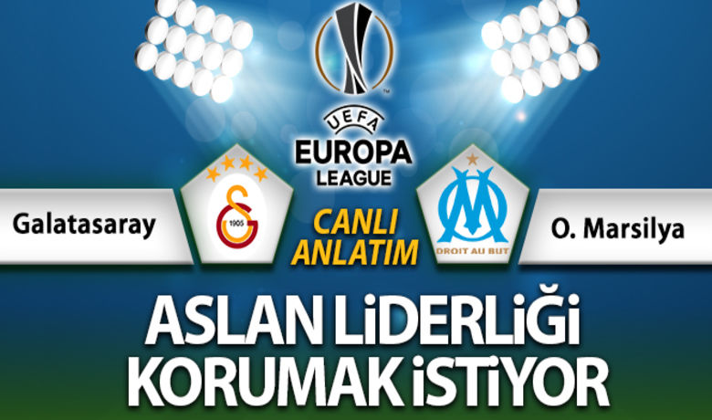Galatasaray Marsilya Maç Anlatımı - UEFA Avrupa Ligi E Grubu 5. maçında lider Galatasaray, sahasında Fransız temsilcisi Marsilya'yı ağırlıyor.	GALATASARAY 0-0 MARSİLYA	Maçtan Dakikalar