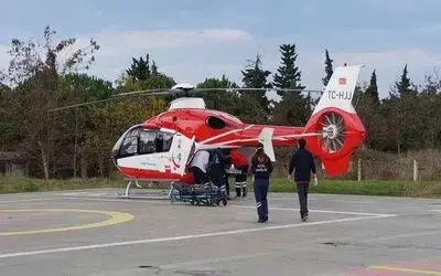 Kalp krizi geçiren hastanın yardımına ambulans helikopter yetişti
