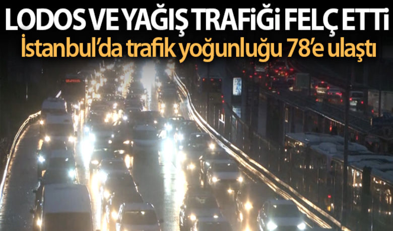 İstanbul'da lodos ve yağışlı hava trafiğinifelç etti, yoğunluk yüzde 78'e ulaştı - İstanbul’da gün içerisinde etkili olan şiddetli lodos ve yağış nedeniyle, megakentin trafiği adeta felç oldu. 15 Temmuz Şehitler Köprüsü’nde trafik zaman zaman kontrollü bir şekilde tek şeritten sağlanırken, yoğunluk ise İBB verilerine göre yüzde 78 seviyelerine ulaştı.