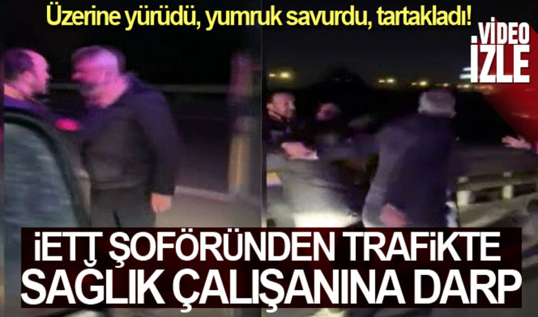 İETT şoförü trafikte tartıştığıambulans sürücüsünü böyle dövdü - İstanbul Bayrampaşa'da İETT şoförü, trafikte tartıştığı ambulans sürücüsünü acımasızca dövdü. O anlar kameralara yansıdı.
