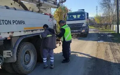 Jandarmadan kış lastiği uygulaması
