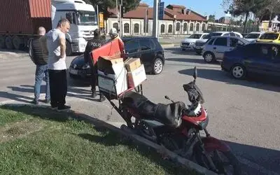 Motosiklet ile otomobil çarpıştı: 1 yaralı
