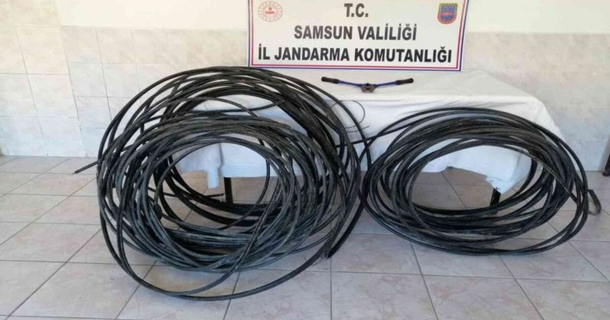 Bafra'da 130 Metre Kablo Çalan 3 Kişi Jandarmaya Yakalandı
