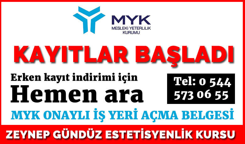 Bafra'nın İlk Estetisyenlik KursuAçılıyor! Erken kayıt indiriminden yararlanın - Bafra'nın ilk Mesleki Yeterlilik Kurumu onaylı 4. seviye estetisyenlik kursu açılıyor.