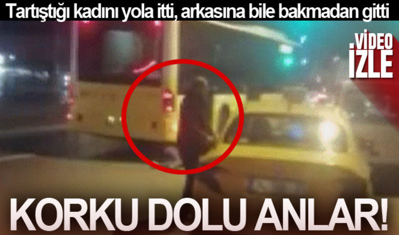 Taksicinin taksi sürücü belgesi iptal edildi - Beyoğlu’nda bir kadın tartıştığı taksicinin itmesi sonucu otobüsün altında kalmaktan son anda kurtuldu. Korku dolu anlar kameralara yansırken, taksicinin taksi sürücü belgesi ise iptal edildi.