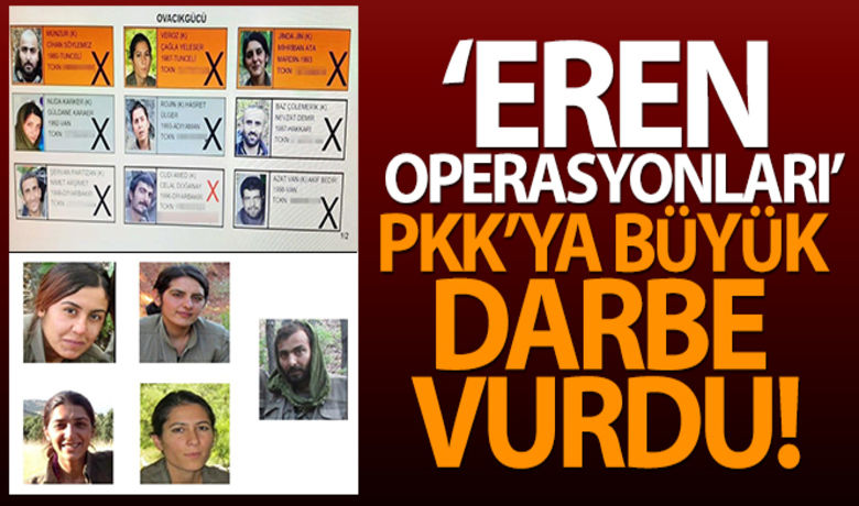 'Eren' operasyonları PKK'ya büyük darbe vurdu - Tunceli'nin Ovacık ilçesi kırsalında icra edilen Eren Kış-6 Mercan Dağları Operasyonu'nda etkisiz hale getirilen 9 teröristin kimlikleri belli oldu. Teröristlerden 3’ünün turuncu, 2’sinin gri kategoride yer aldığı öğrenildi.