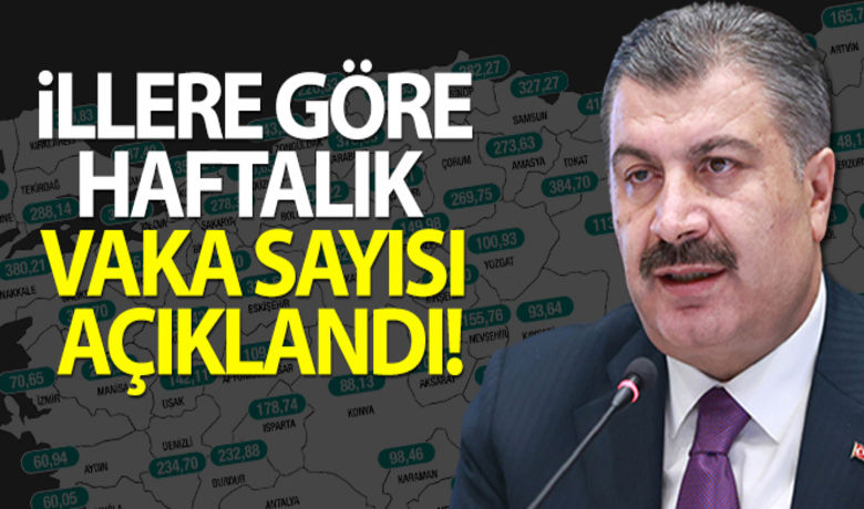 Bakan Koca illere göre vaka sayısını açıkladı! - Sağlık Bakanı Fahrettin Koca, 20-26 Kasım'da illere göre 100 bin kişide görülen Kovid-19 vaka sayılarını açıkladı.