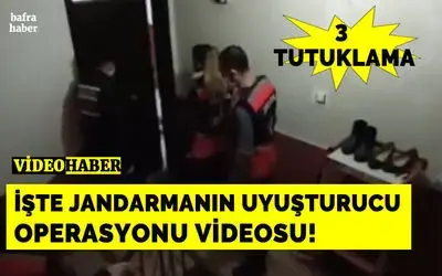 Jandarmanın Bafra'daki uyuşturucu örgütüne operasyon videosu
